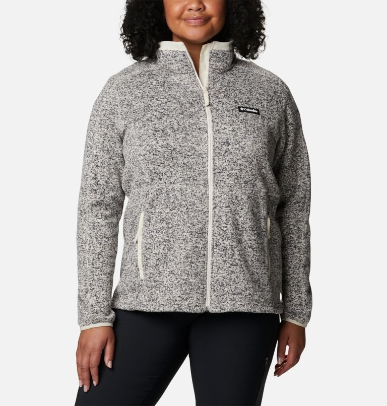 Jachete Din Lână Columbia Pulovere Weather Full Zip Dama Gri | Plus Size TDQ0S7M9Z